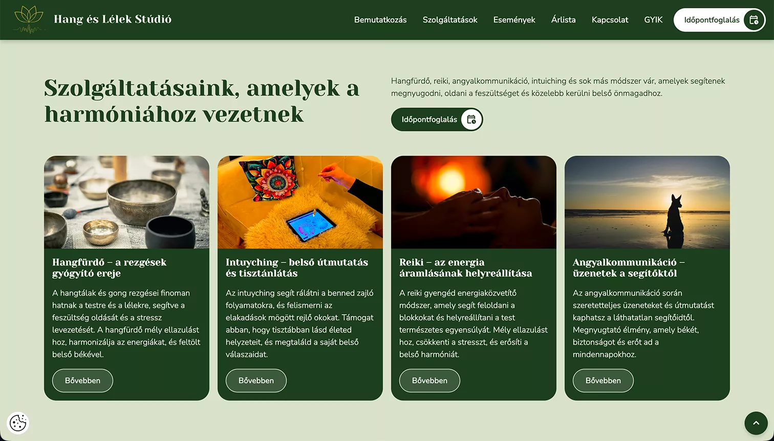 Hang és Lélek Stúdió referencia