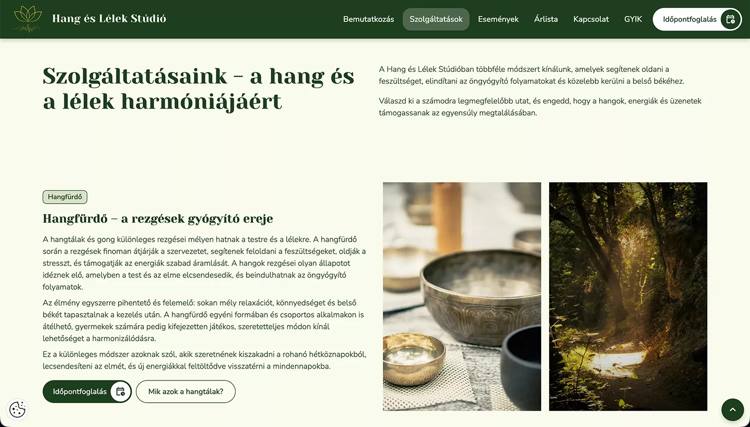 Hang és Lélek Stúdió referencia