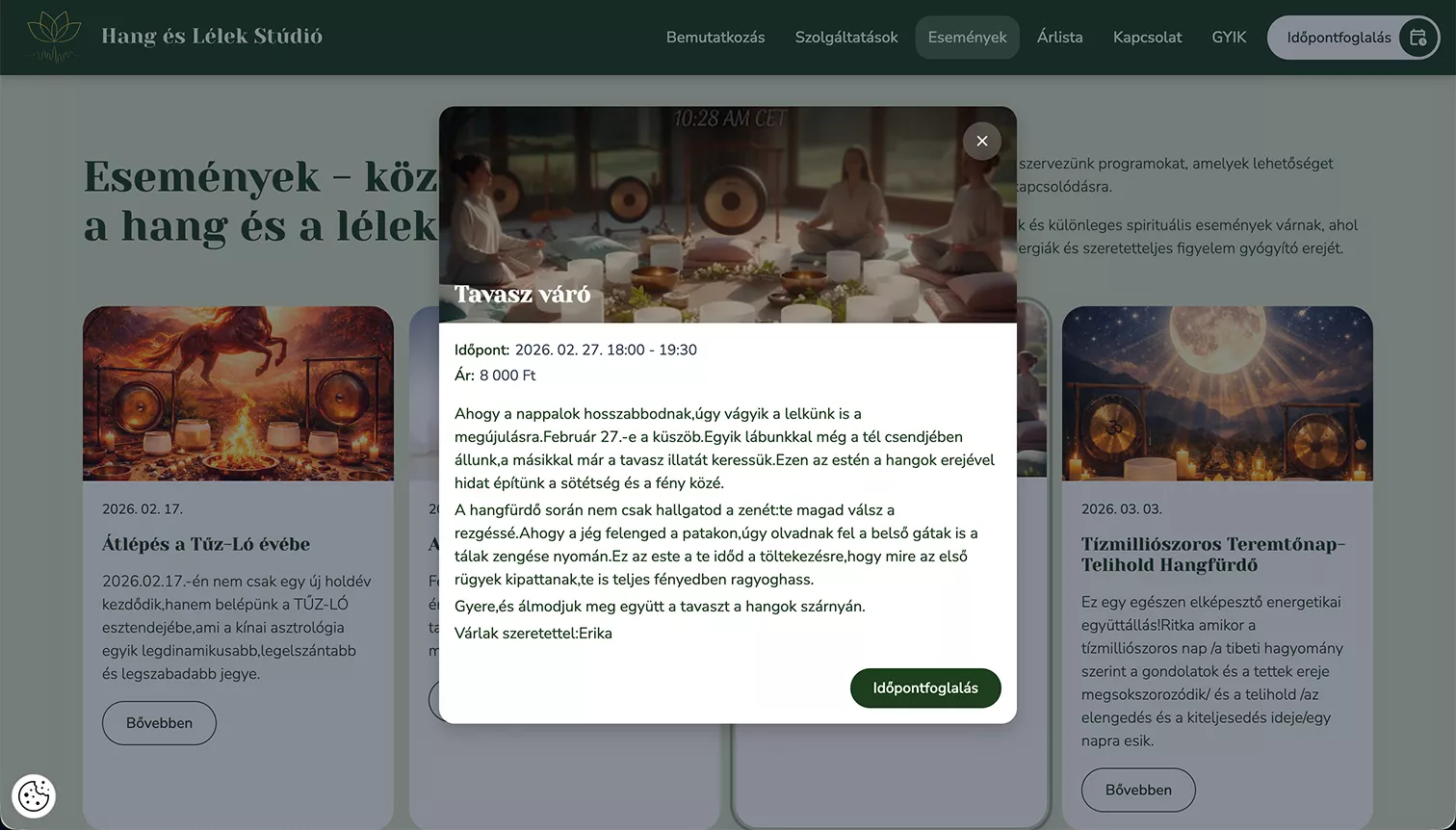 Hang és Lélek Stúdió referencia