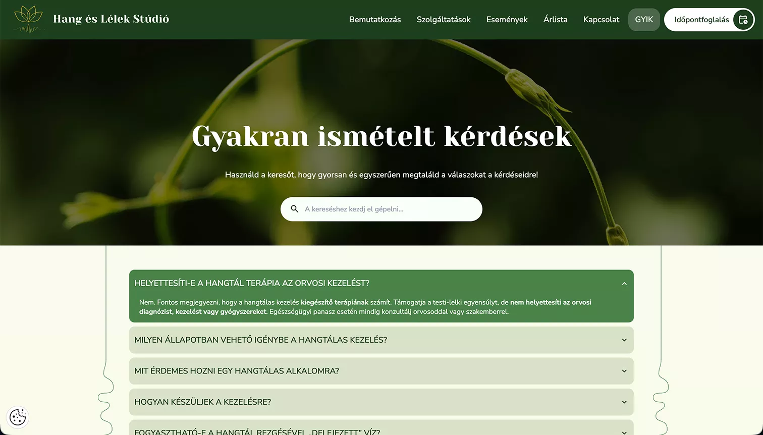 Hang és Lélek Stúdió referencia